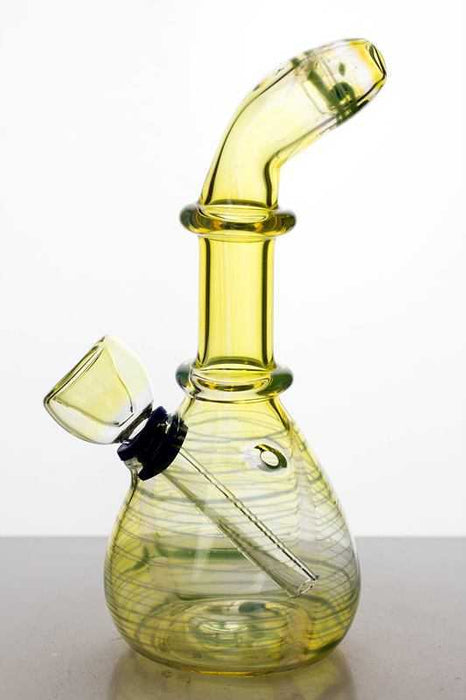 6 inches changing color glass water bong-Type 3642 - One Wholesale