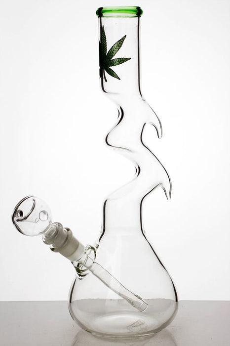 12 inches kink zong water pipe-Green-3684 - One Wholesale