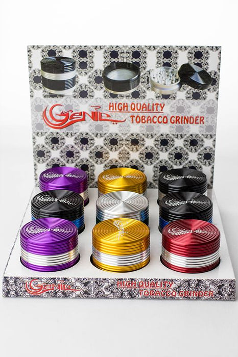Genie Quality 4 parts two tone aluminium grinder display- - One Wholesale
