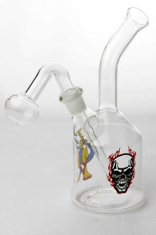 Skull printed Oil burner water pipe Glass Rig ONE