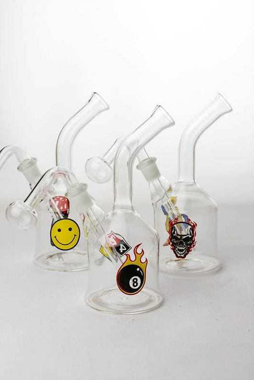 Skull printed Oil burner water pipe Glass Rig ONE