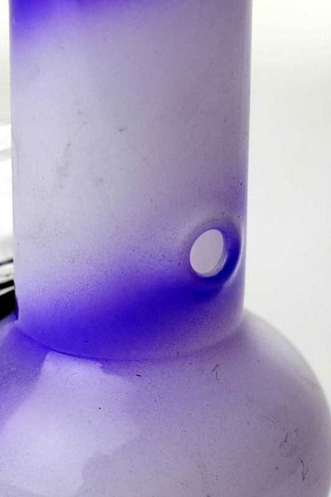 6" Purple spiral white glass water bong- - One Wholesale