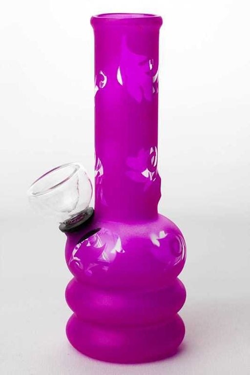 6" red glass water bong- - One Wholesale