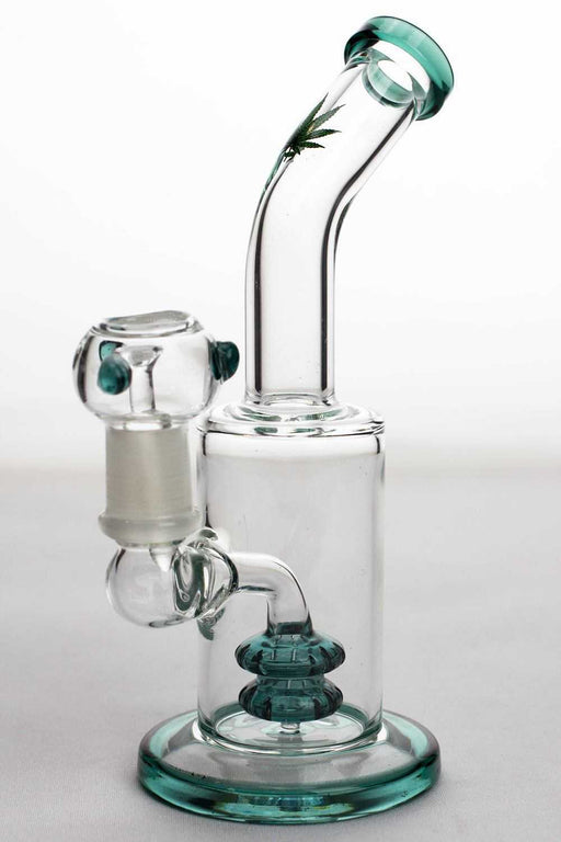 6" shower head diffuser oil rig Glass Rig ONE Teal-3796
