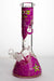 13" Luminous heavy glass flower artwork beaker bong-Pink-3800 - One Wholesale