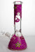 13" Luminous heavy glass flower artwork beaker bong- - One Wholesale