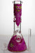 13" Luminous heavy glass flower artwork beaker bong- - One Wholesale