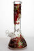13" Luminous heavy glass flower artwork beaker bong-Red-3801 - One Wholesale