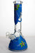 13" Luminous heavy glass flower artwork beaker bong-Blue-3802 - One Wholesale