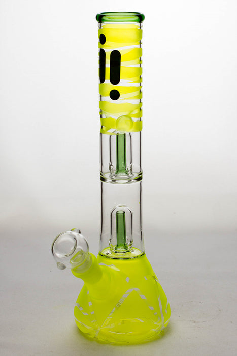 12" infyniti double shower head beaker Bong-Yellow-3808 - One Wholesale