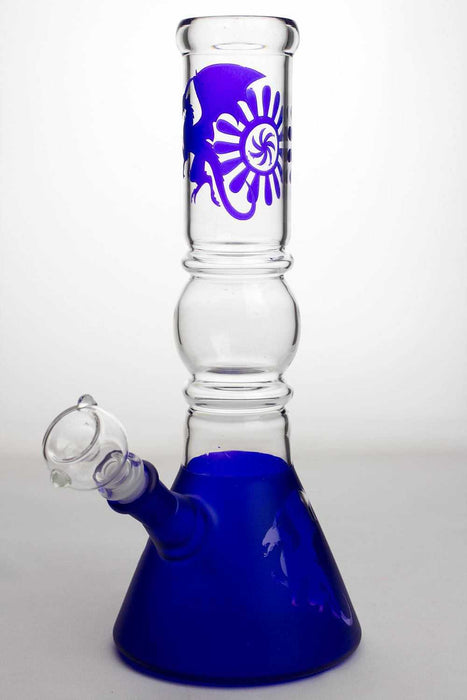 12" color coated glass water bong-Purple - One Wholesale