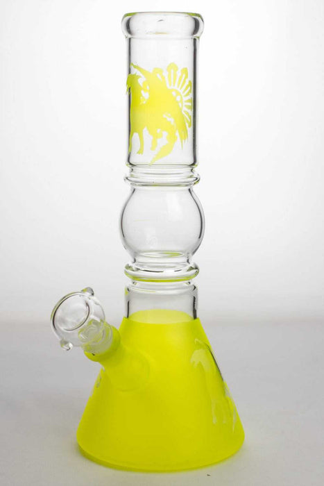 12" color coated glass water bong-Yellow - One Wholesale