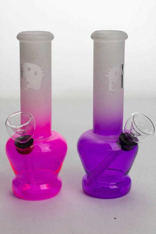 6" two tone color glass water bong Glass Bong ONE 3815