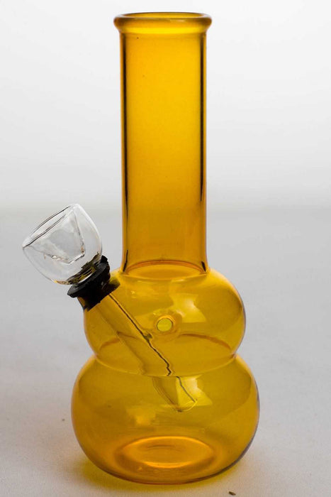 6" yellow glass water bong- - One Wholesale