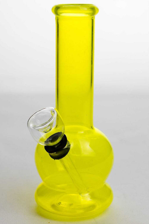 6" lime glass small water bong- - One Wholesale