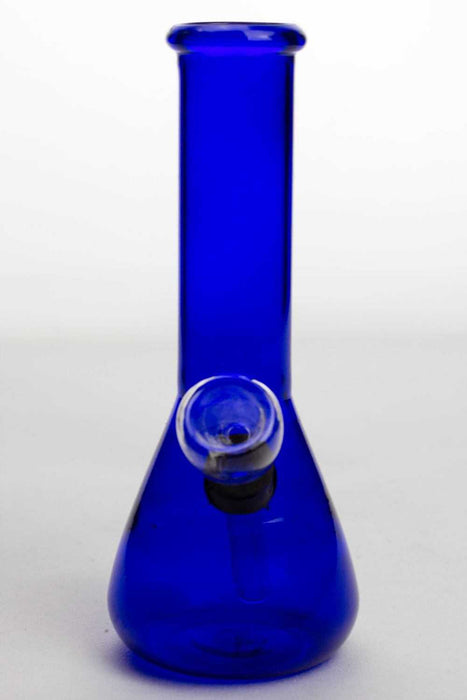 6" blue glass small water bong- - One Wholesale