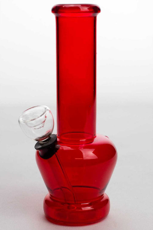 6" red glass small water bong Bongs ONE