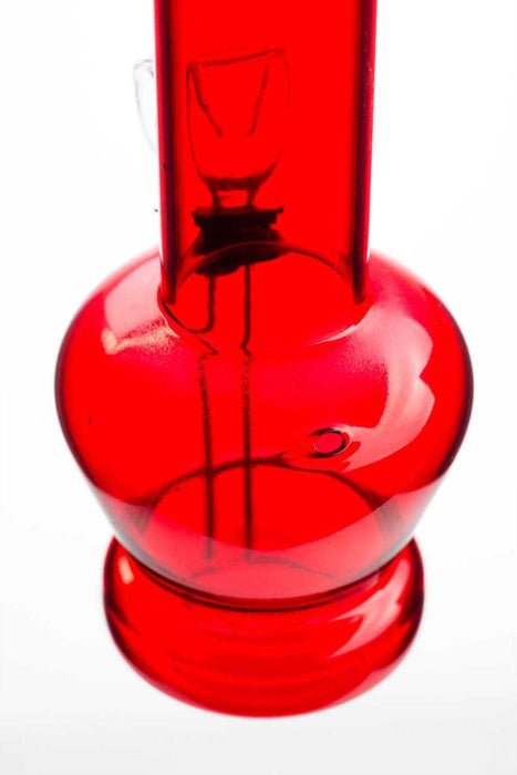 6" red glass small water bong- - One Wholesale