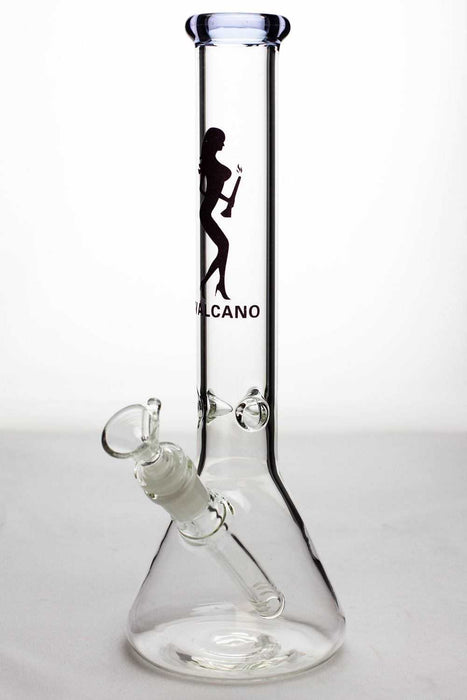 11.5 inches Valcano beaker glass water bong-Purple - One Wholesale