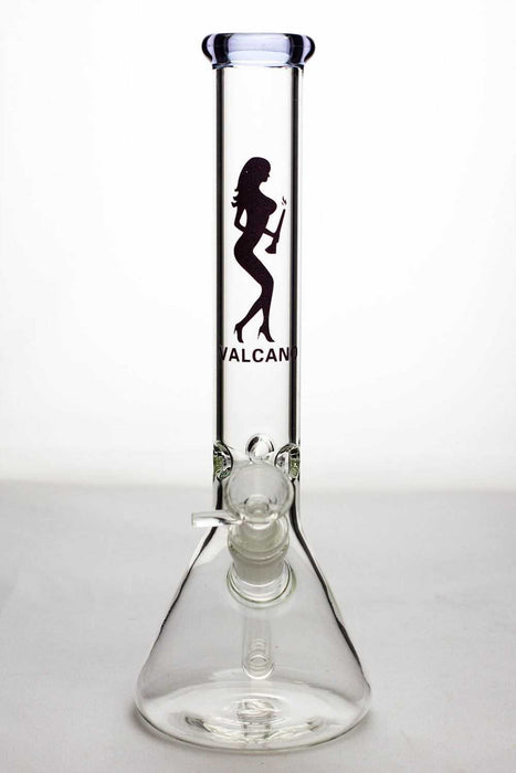 11.5 inches Valcano beaker glass water bong- - One Wholesale