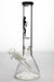 11.5 inches Valcano beaker glass water bong-Black - One Wholesale