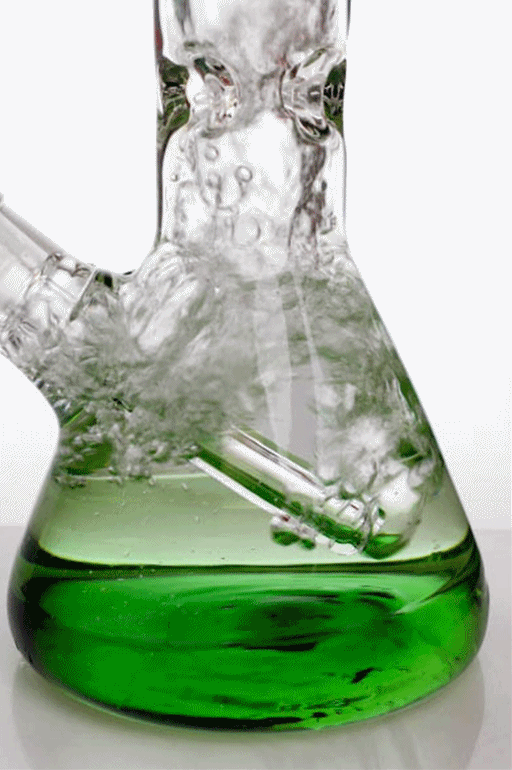 18 inches genie 9 mm beaker colored bottom water bong Glass Bong ONE