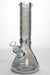 12" sandblasted 7 mm metallic glass water bong-Grey-3847 - One Wholesale