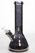 12" sandblasted 7 mm metallic glass water bong- - One Wholesale