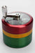 Genie 4 parts rasta herb grinder with handle- - One Wholesale