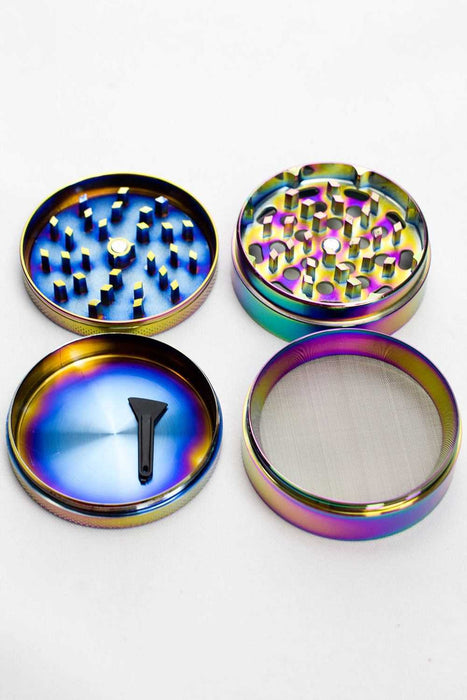 Genie 4 parts rainbow herb grinder- - One Wholesale