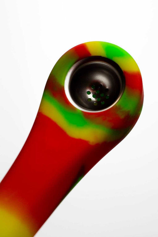 9" Silicone hand pipe with metal bowl Silicone Pipe ONE