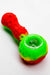 Arsenal Silicone hand pipe with glass bowl Jar and Dab tool-Rasta-3868 - One Wholesale