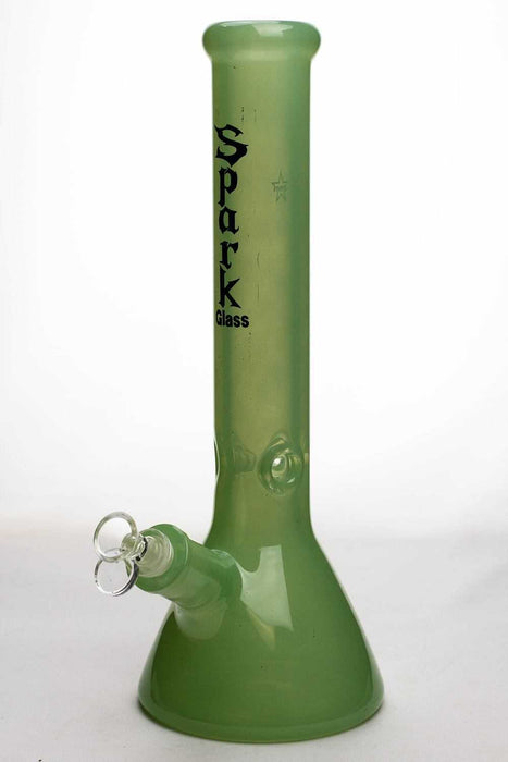 14 inches spark 9 mm classic beaker bong-Jade-3879 - One Wholesale