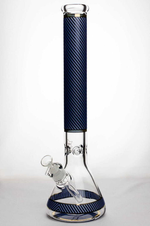 18" mosaic pattern heavy glass beaker bong Glass Bong ONE Blue-3880
