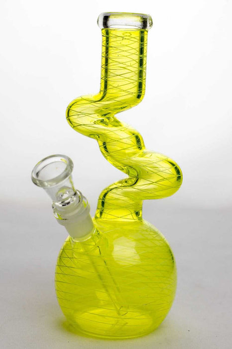8 in. kink zong water pipe-Lime - One Wholesale
