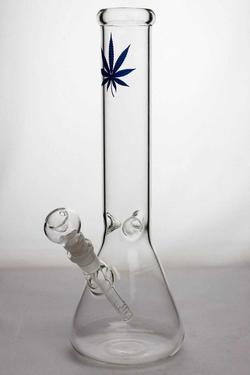 14" Clear glass beaker water bong-Assorted Glass Bong ONE