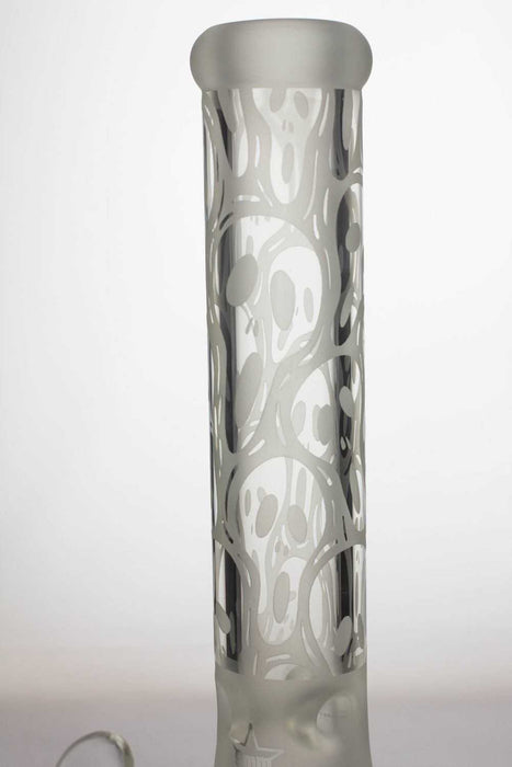 13.5 inches 9 mm thick sandblasted glass beaker water bong- - One Wholesale