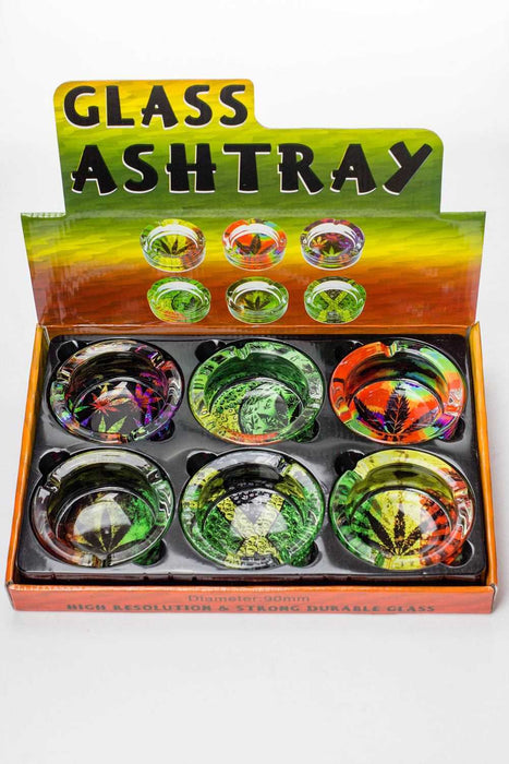 Round glass ashtray display- - One Wholesale