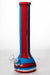 13" stripe Silicone detachable beaker water bong-BL-RD - One Wholesale
