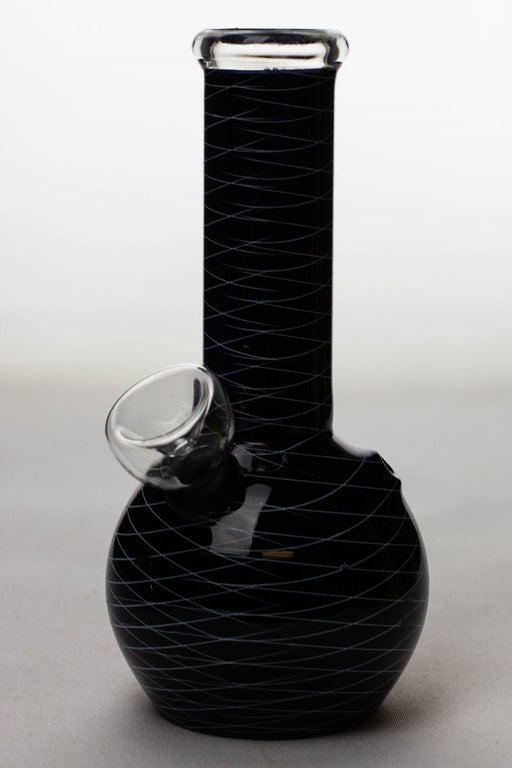 6 inches glass water bong Glass Bong ONE Black-3944