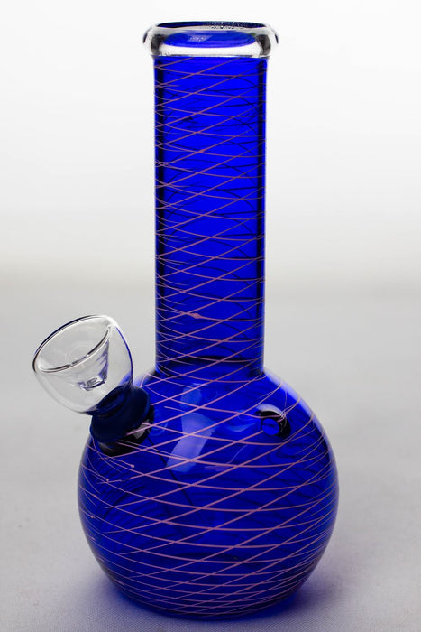 6 inches glass water bong-Blue-3945 - One Wholesale