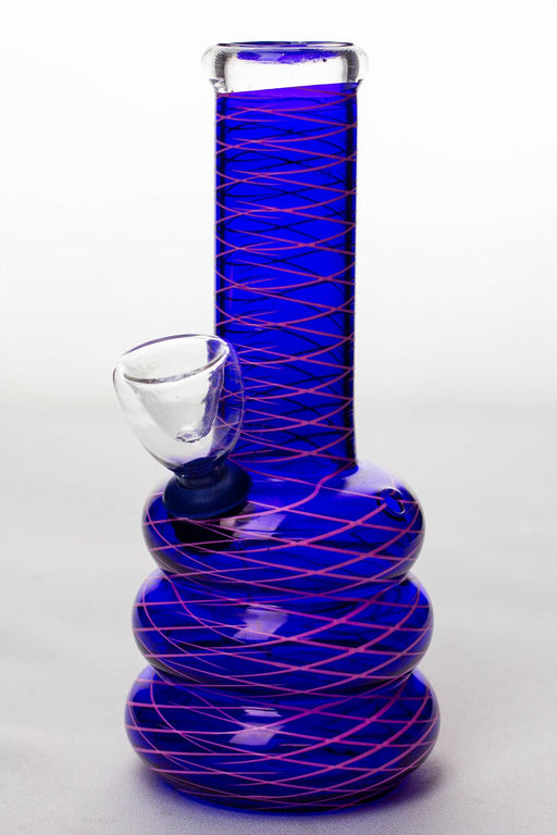 6 inches glass water bong Glass Bong ONE Blue-3949