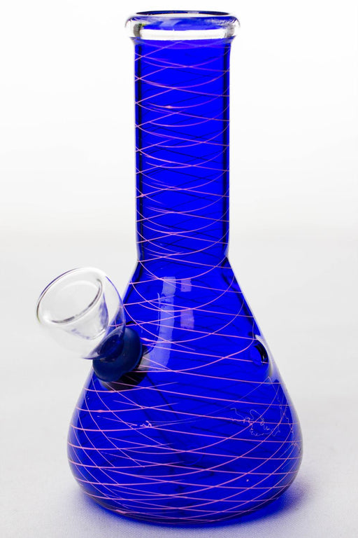 6 inches glass water bong - 320-blue - One Wholesale