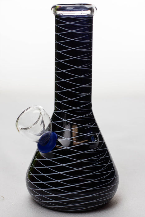6 inches glass water bong - 320-Black - One Wholesale
