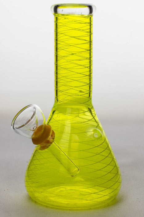 6 inches glass water bong - 320-Yellow - One Wholesale