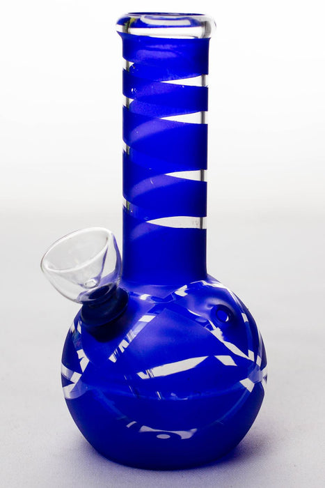 6 inches glass water bong-Blue-3964 - One Wholesale