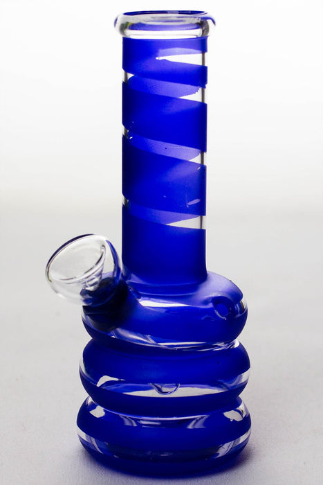 6 inches glass water bong-Blue-3969 - One Wholesale