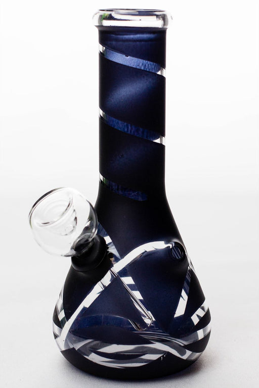 6 inches glass water bong Glass Bong ONE Black-3973