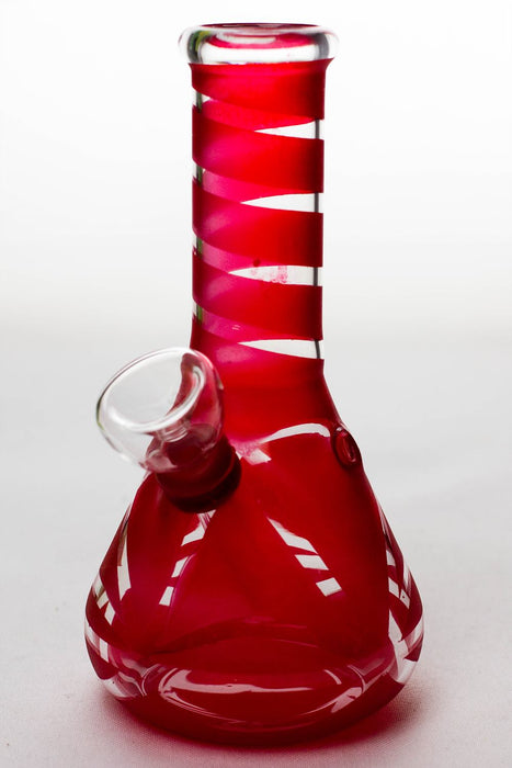 6 inches glass water bong-Red-3975 - One Wholesale