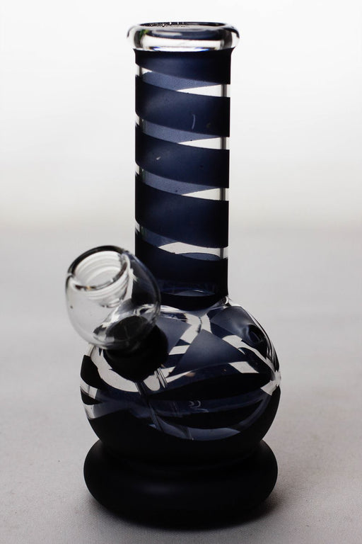 6 inches glass water bong Glass Bong ONE Black-3978